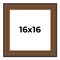 Square Museum Black Picture Frame - UV Acrylic, Foam Board Backing, Hanging Hardware